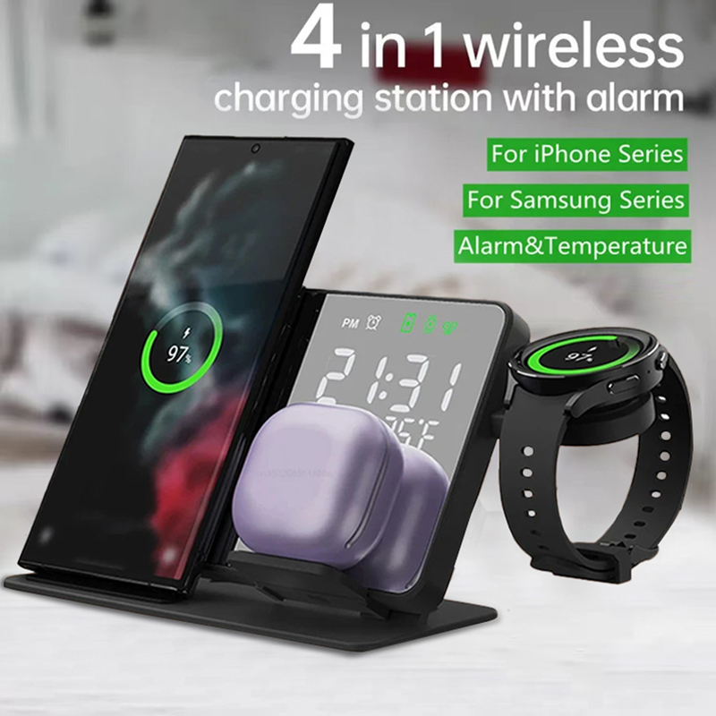 Iwatch Smartwatch - Cargador inalámbrico despertador soporte rápido 4
