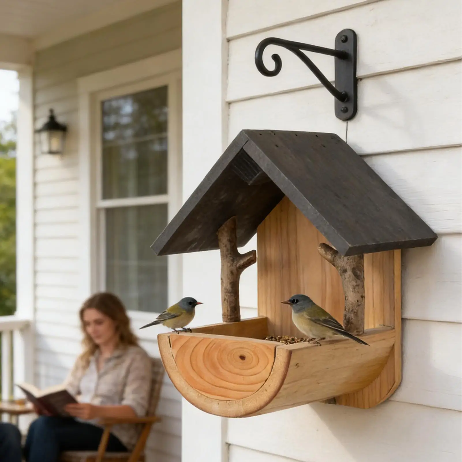 Watch Es - Comedero de Pájaros de Madera para