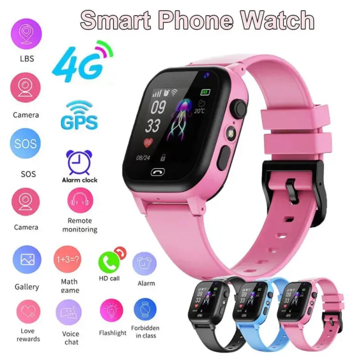 Smartwatch Digital Watches For Kids - Reloj inteligente para niños 4G multifuncional