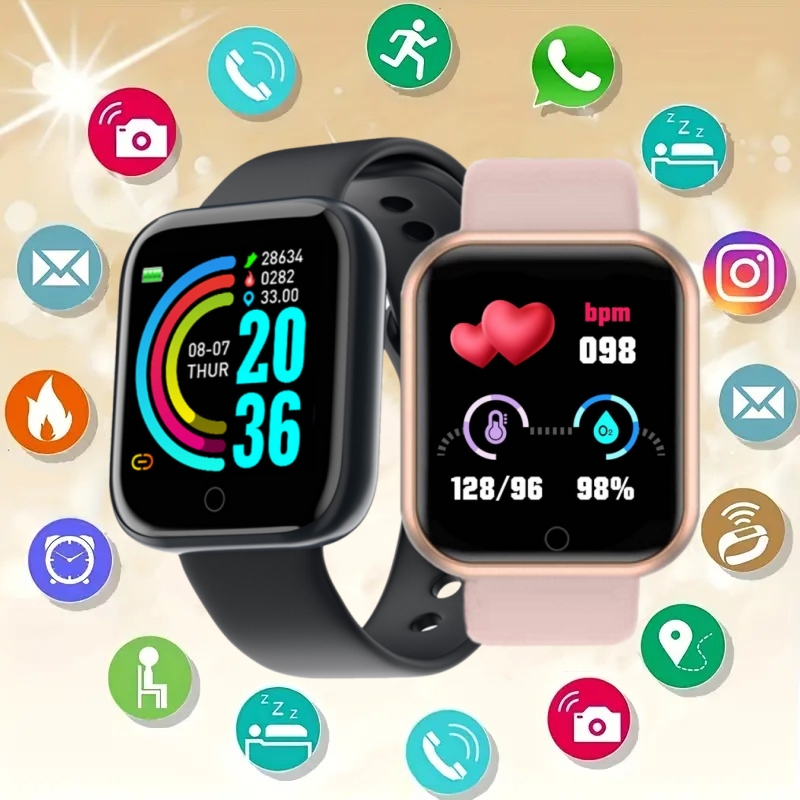 Smartwatch Digital Watches For Kids - Reloj inteligente Y68 D20 para hombres,