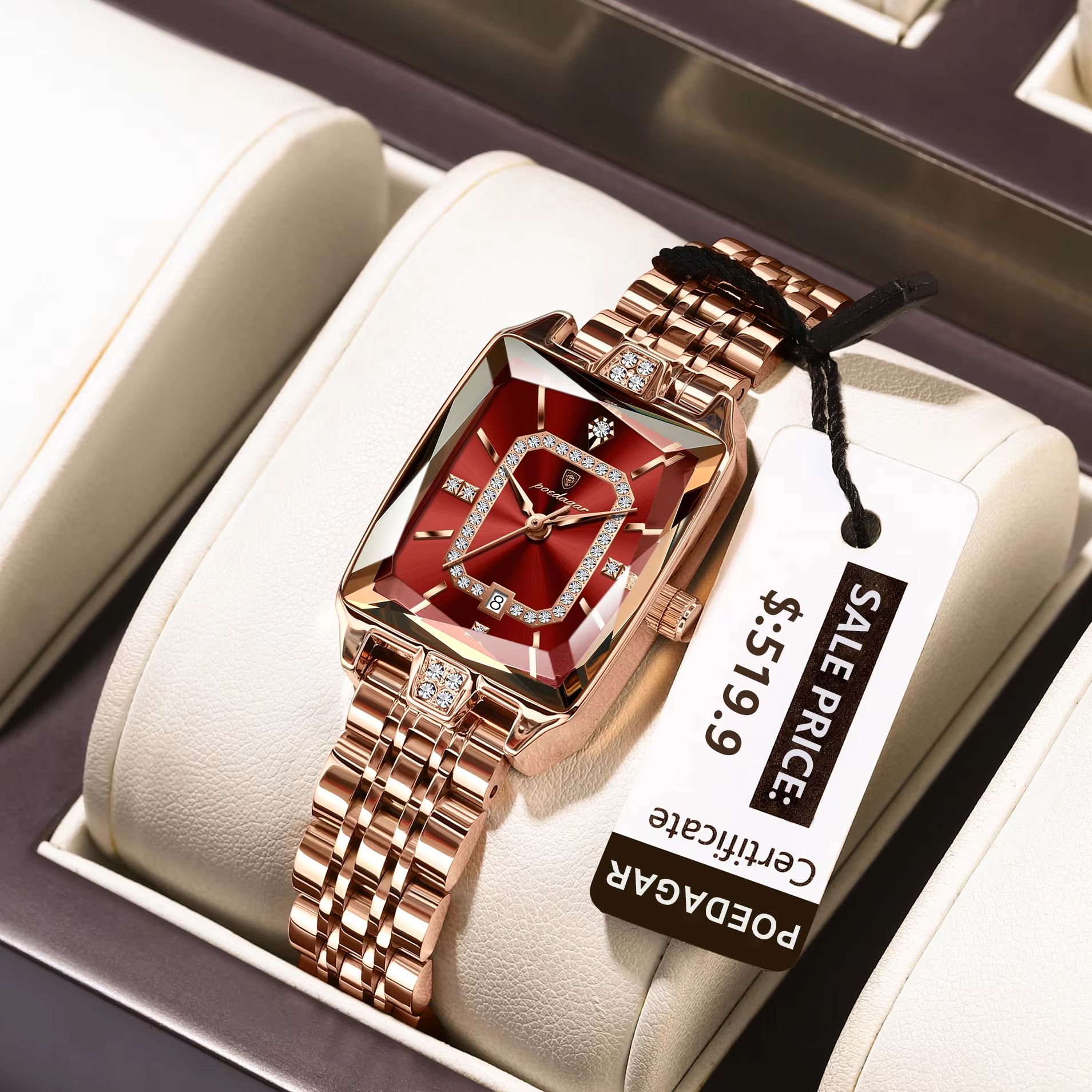 Waterproof Diving Watch - Reloj de pulsera POEDAGAR elegante a