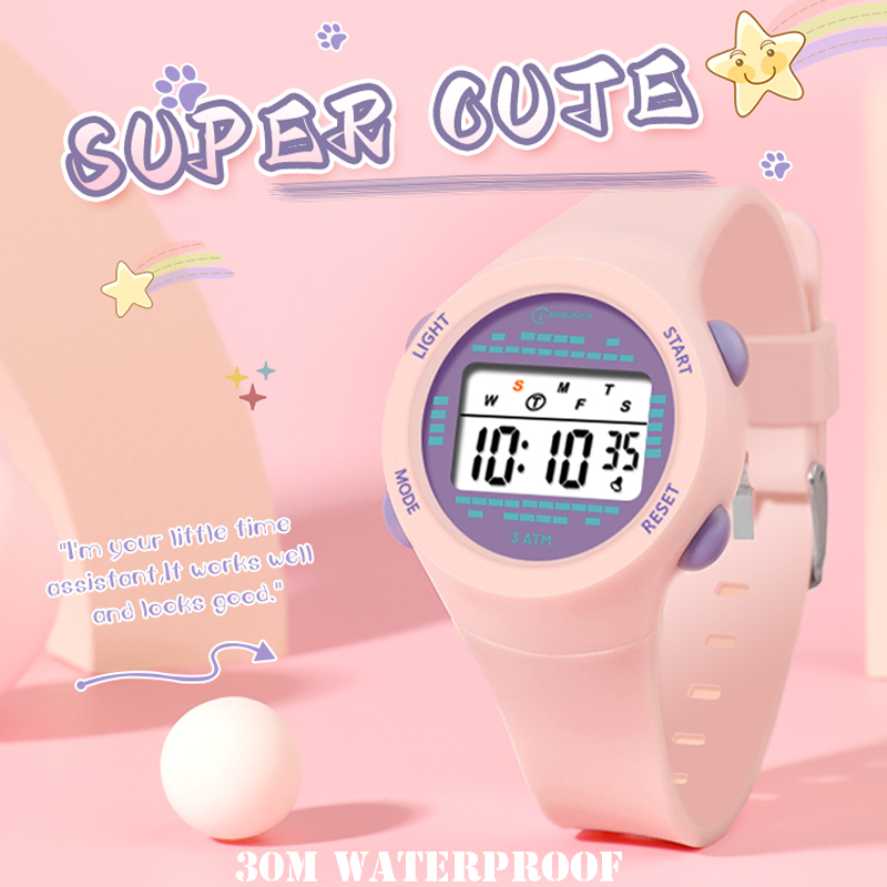 Smartwatch Digital Watches For Kid Boy - Reloj electrónico para niños, reloj rosa