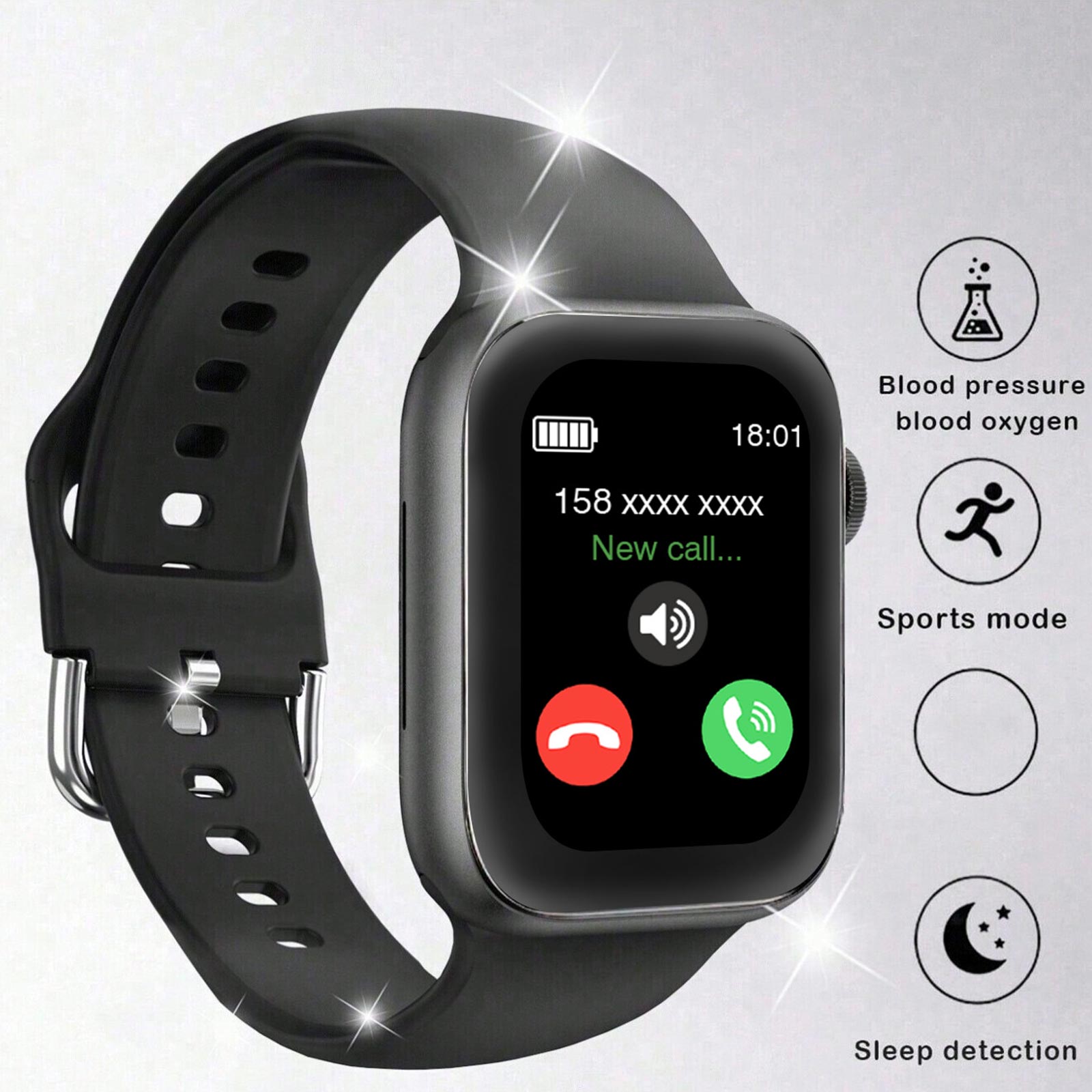 Smartwatch Iphone Watch For Men - Reloj inteligente, llamada/marcación inalámbrica, modo multideporte,
