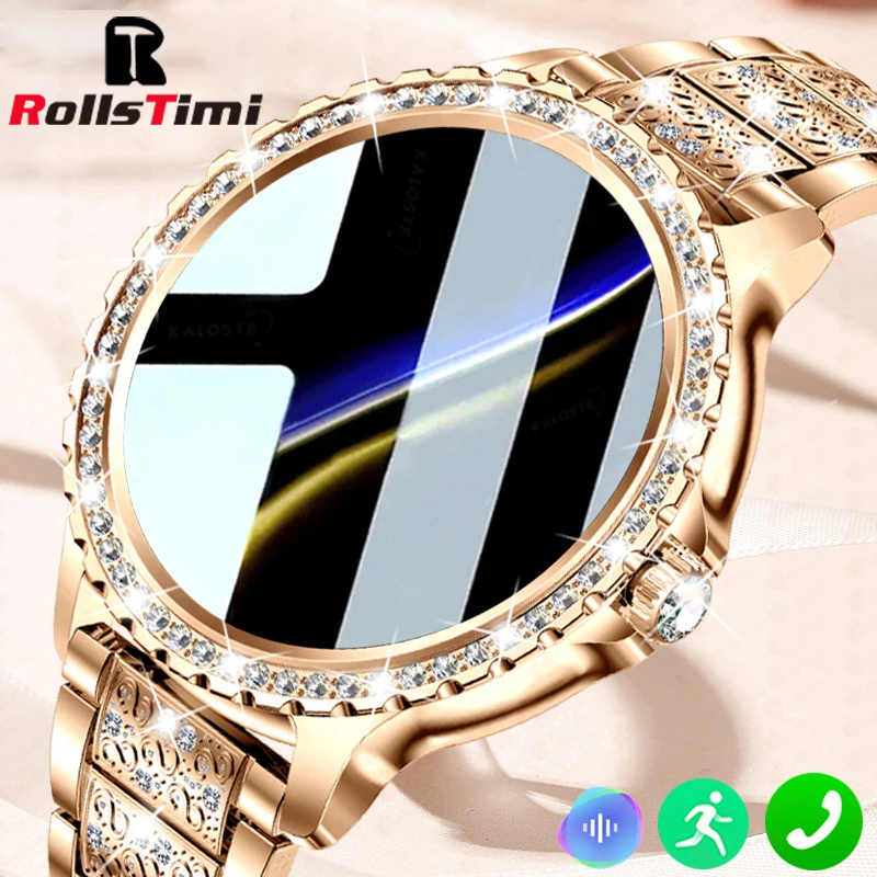 Smartwatch Luxury Watches For Women - Reloj inteligente dorado de lujo a