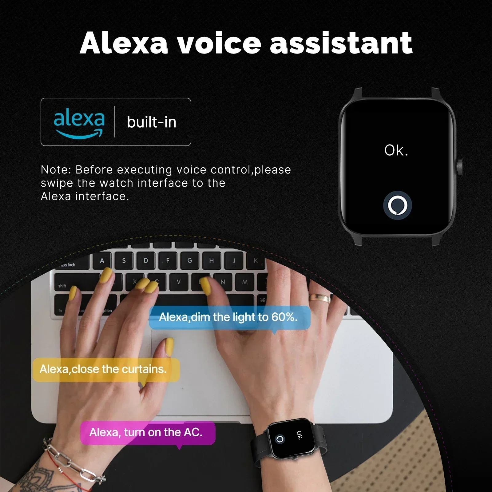 Reloj inteligente MOES Alexa,  - Watch Iwo reseña y precio