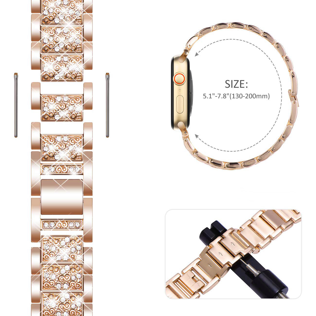 Funda + correa brillante para  - Smartwatch Luxury Watches For Women reseña y precio