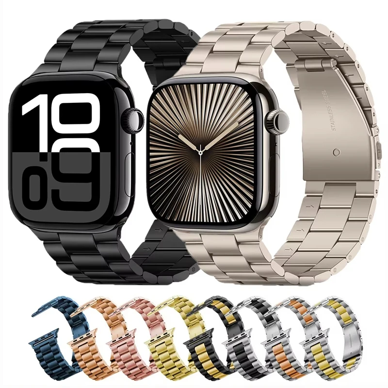 Correa clásica de acero inoxid - Smartwatch Apple Watches For Men reseña y precio