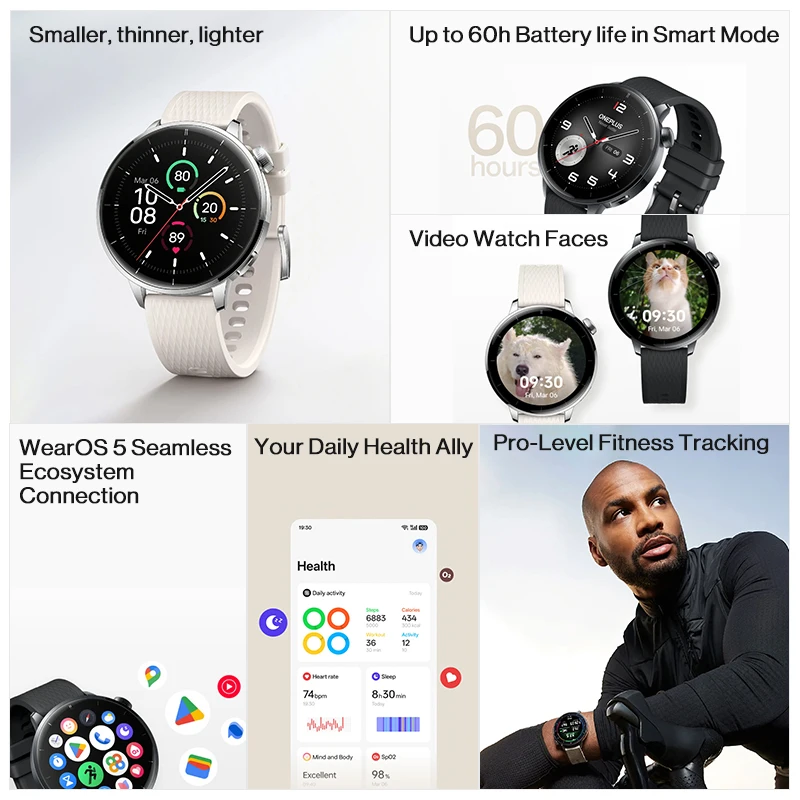 Versión global OnePlus Watch 3 - Hybrid Smartwatch reseña y precio