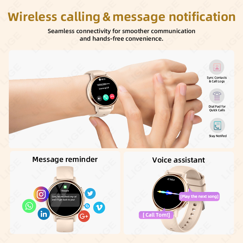 Reloj inteligente LIGE 2026 pa - Smartwatch Luxury Watches For Women reseña y precio