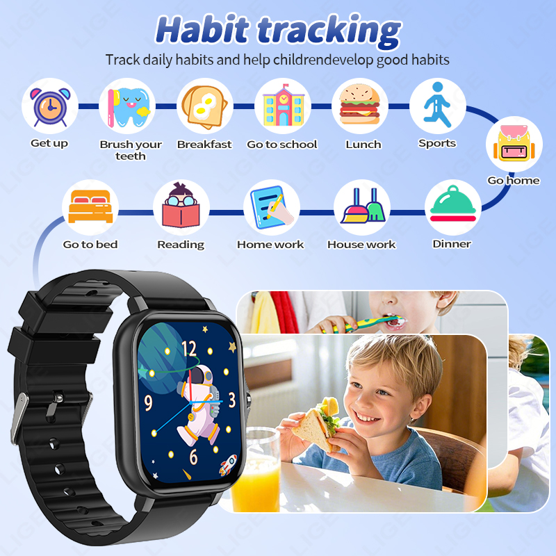 LIGE 2025 Audiolibro niños Sma - Smartwatch Digital Watches For Kid Boy reseña y precio
