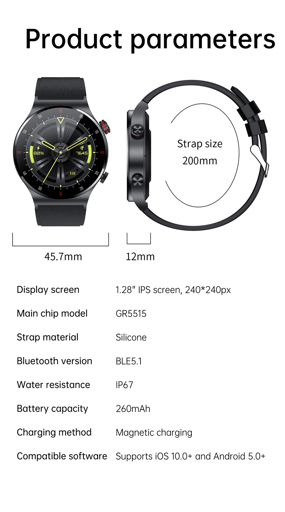Reloj Inteligente Bluetooth pa - Smartwatch Iphone Watch For Men reseña y precio