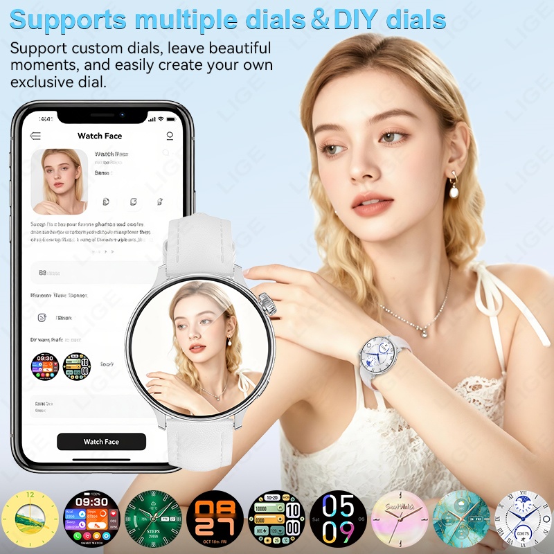Relojes inteligentes LIGE de l - Smartwatch Luxury Watches For Women reseña y precio