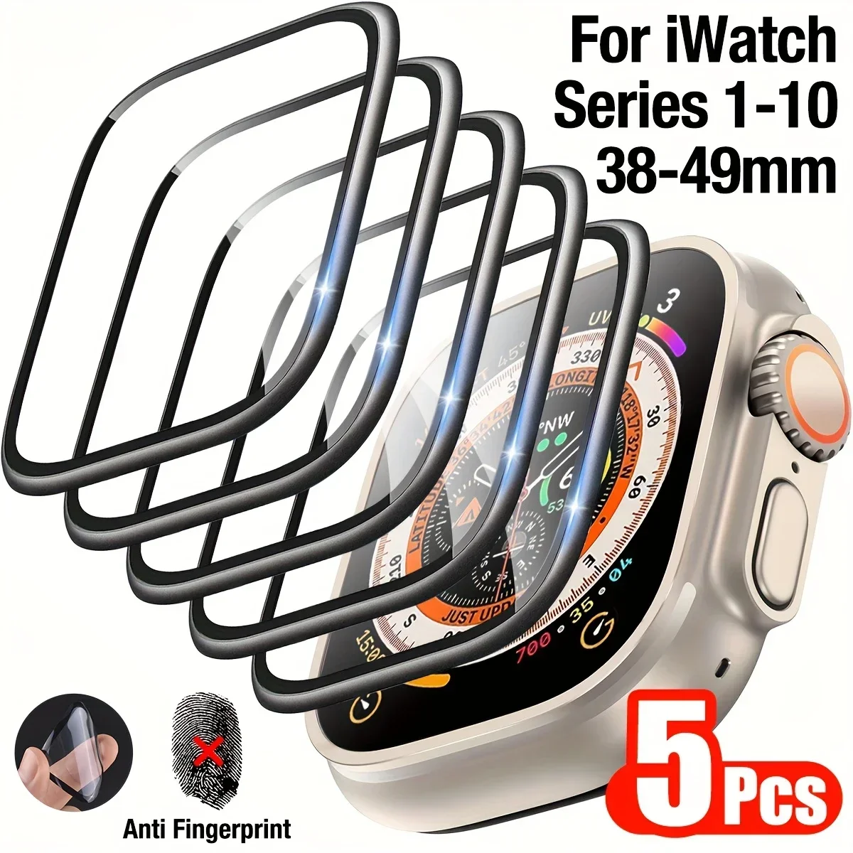 1-5 uds película antiarañazos  - Iwatch Smartwatch reseña y precio